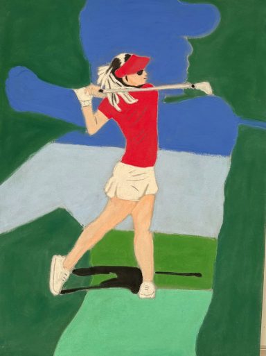 Lady Golfer Acrylic